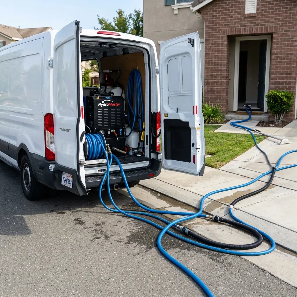 truck mount carpet cleaning services in a house